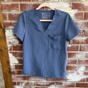 Figs Women’s Technical Collection Short Sleeve Scrub Top Slate Blue SZ XS